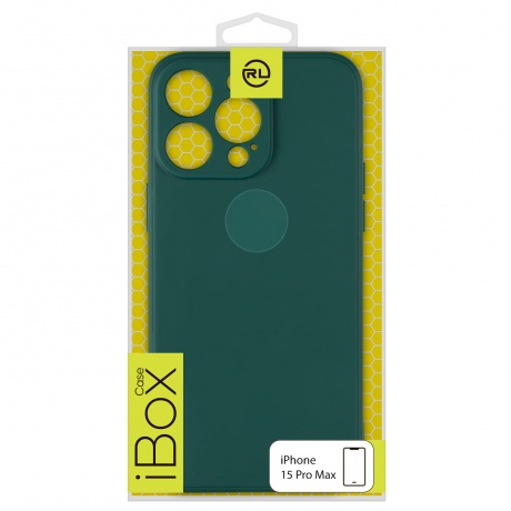 Чехол силиконовый iBox Case для iPhone 15 Pro Max, с защитой камеры и подложкой, зеленый - фото 6