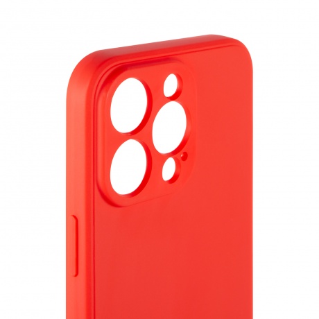 Чехол силиконовый iBox Case для iPhone 15 Pro Max, с защитой камеры и подложкой, красный - фото 4