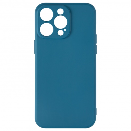 Чехол силиконовый iBox Case для iPhone 15 Pro Max, с защитой камеры и подложкой, синий - фото 1