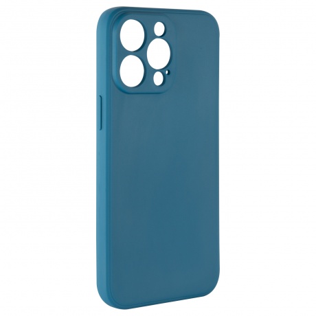 Чехол силиконовый iBox Case для iPhone 15 Pro Max, с защитой камеры и подложкой, синий - фото 2
