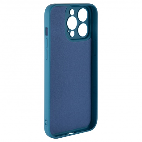 Чехол силиконовый iBox Case для iPhone 15 Pro Max, с защитой камеры и подложкой, синий - фото 3