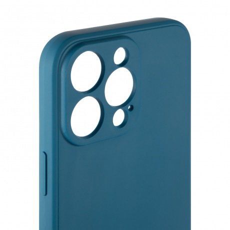 Чехол силиконовый iBox Case для iPhone 15 Pro Max, с защитой камеры и подложкой, синий - фото 4