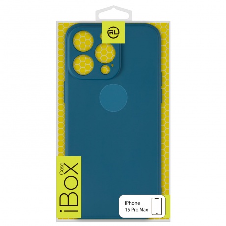 Чехол силиконовый iBox Case для iPhone 15 Pro Max, с защитой камеры и подложкой, синий - фото 6