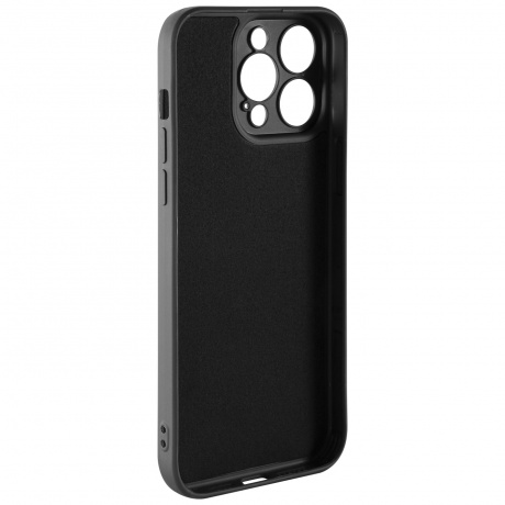 Чехол силиконовый iBox Case для iPhone 15 Pro Max, с защитой камеры и подложкой, черный - фото 3