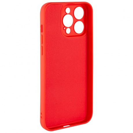 Чехол силиконовый iBox Case для iPhone 15 Pro, с защитой камеры и подложкой, красный - фото 3