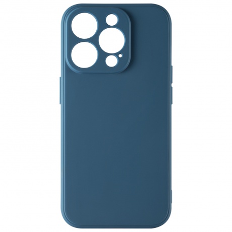 Чехол силиконовый iBox Case для iPhone 15 Pro, с защитой камеры и подложкой, синий - фото 1