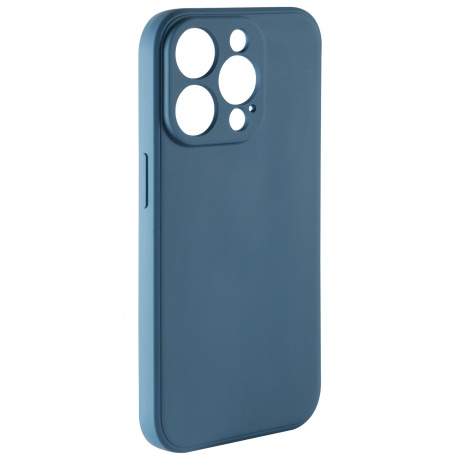 Чехол силиконовый iBox Case для iPhone 15 Pro, с защитой камеры и подложкой, синий - фото 2