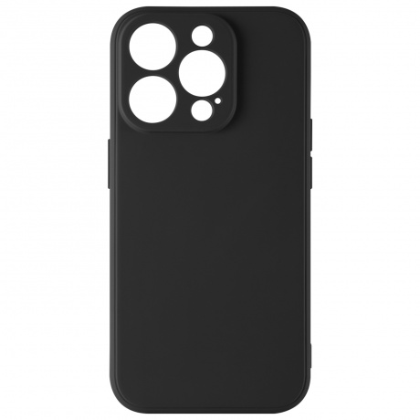 Чехол силиконовый iBox Case для iPhone 15 Pro, с защитой камеры и подложкой, черный - фото 1