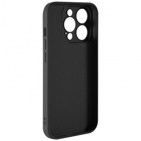 Чехол силиконовый iBox Case для iPhone 15 Pro, с защитой камеры и подложкой, черный - фото 3