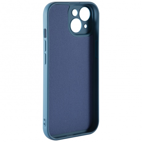Чехол силиконовый iBox Case для iPhone 15, с защитой камеры и подложкой, синий - фото 3