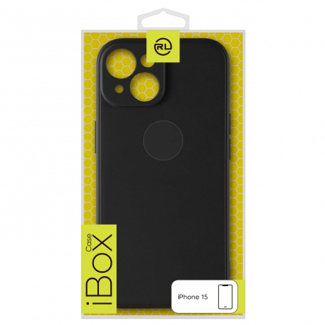 Чехол силиконовый iBox Case для iPhone 15, с защитой камеры и подложкой, черный - фото 4