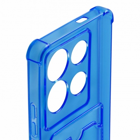 Чехол силиконовый iBox Crystal для Infinix Note 30, с кардхолдером (синий) - фото 4