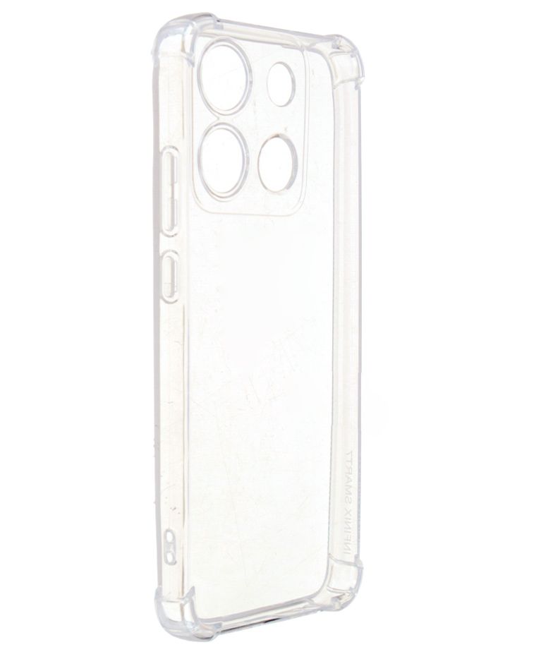 Чехол силиконовый iBox Crystal для Infinix Smart 7 Plus, с усиленными углами (прозрачный) чехол силиконовый ibox crystal для tecno spark 7 с усиленными углами прозрачный