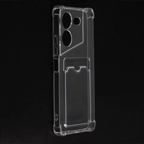 Чехол силиконовый iBox Crystal для Tecno Pova 5, с кардхолдером (прозрачный) - фото 4