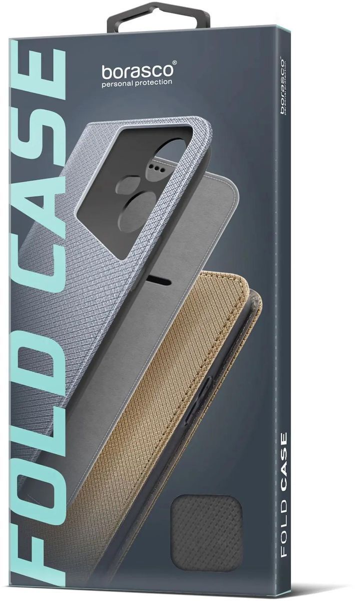 Чехол BoraSCO Fold Case для Tecno Pova 5 Pro черный чехол накладка borasco для tecno pova 5 черный