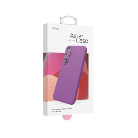 Чехол защитный vlp Aster Case для Samsung S23 FE, фиолетовый - фото 3