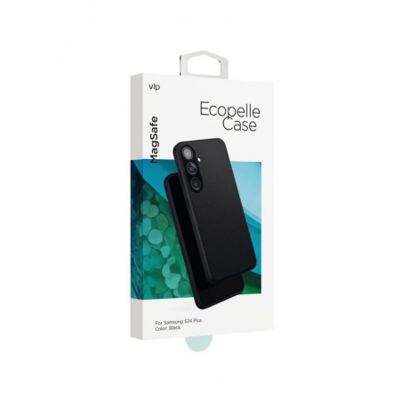 Чехол защитный VLP Ecopelle Case MagSafe для Samsung S24 Plus, черный - фото 4