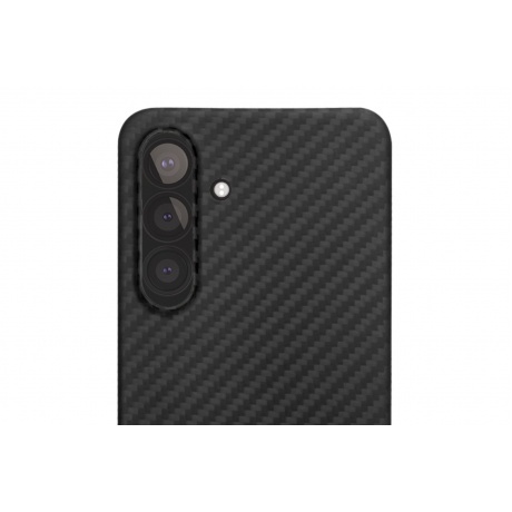 Чехол защитный VLP Kevlar Case MagSafe для Samsung S24 Plus, черный - фото 2