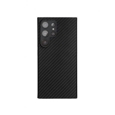 Чехол защитный VLP Kevlar Case MagSafe для Samsung S24 Ultra, черный - фото 1