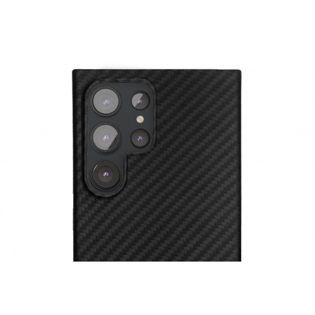 Чехол защитный VLP Kevlar Case MagSafe для Samsung S24 Ultra, черный - фото 2