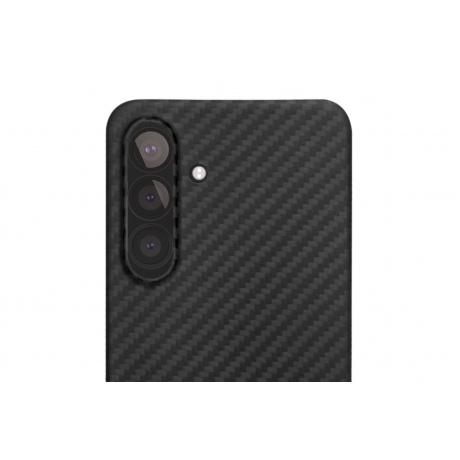 Чехол защитный VLP Kevlar Case MagSafe для Samsung S24, черный - фото 2