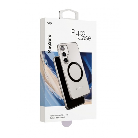 Чехол защитный VLP Puro Case MagSafe для Samsung S24 Plus, прозрачный - фото 2