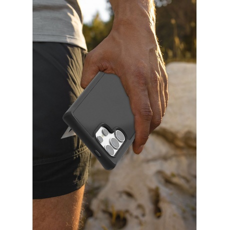 Чехол антибактериальный ITSKINS HYBRID BOLD MagSafe для Samsung Galaxy S24 Ultra, черный - фото 4