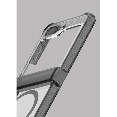 Чехол силиконовый ITSKINS HYBRID HINGE with MagSafe для Samsung Galaxy Z Flip 5, прозр./дымчатый - фото 2