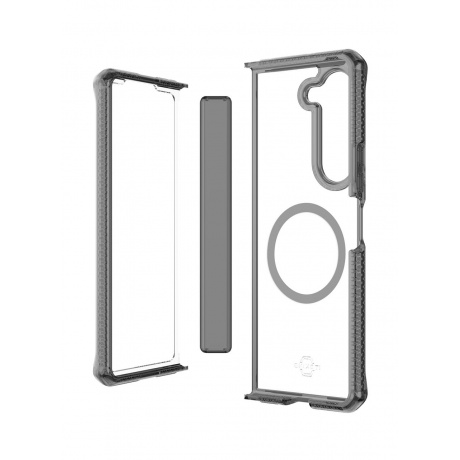 Чехол силиконовый ITSKINS HYBRID HINGE with MagSafe для Samsung Galaxy Z Fold 5, прозр./дымчатый - фото 1