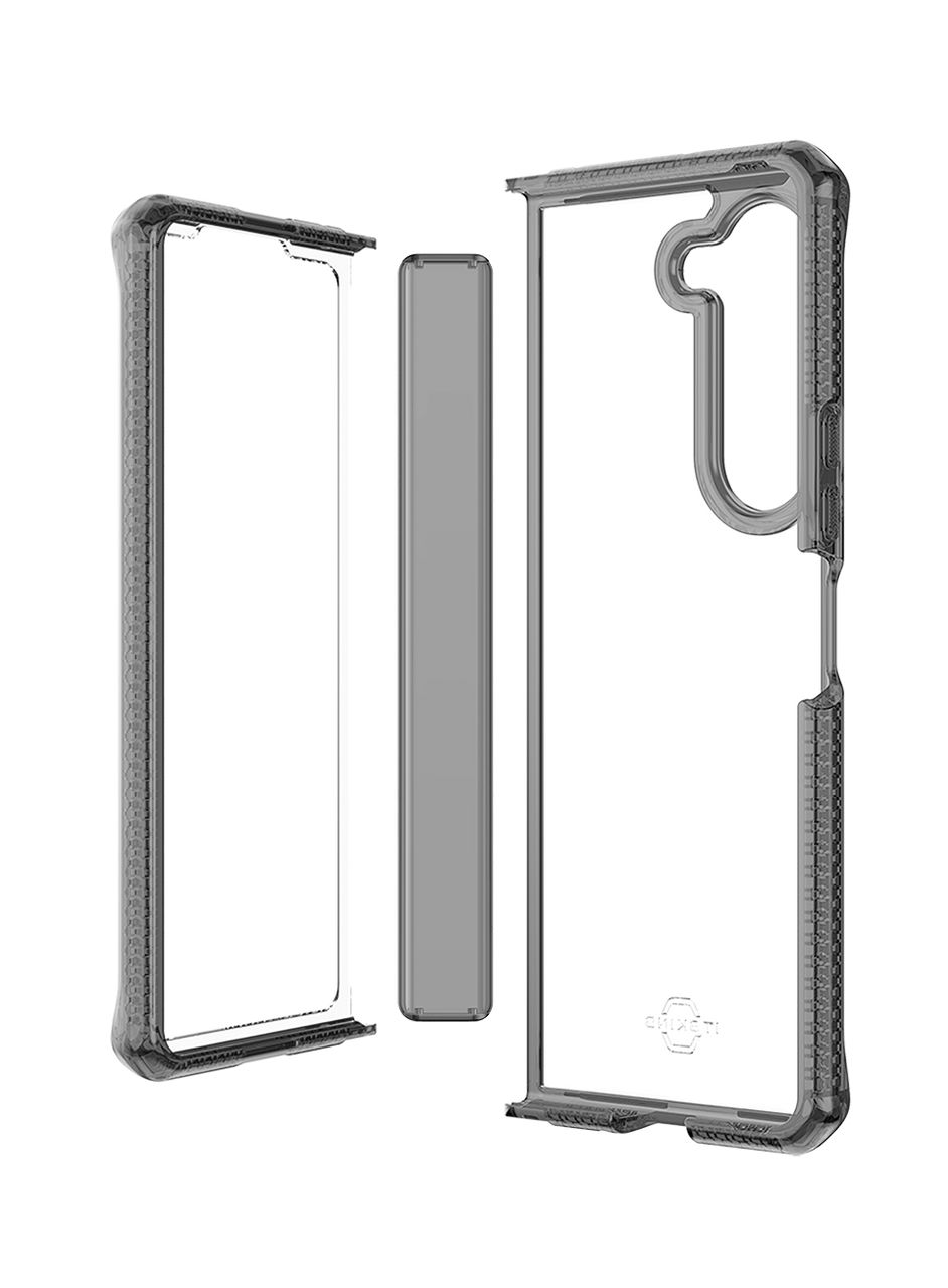 Чехол силиконовый ITSKINS HYBRID HINGE для Samsung Galaxy Z Fold 5, прозрачный/дымчатый силиконовый чехол на oppo reno4 z цветы для оппо рено4 з 5 джи
