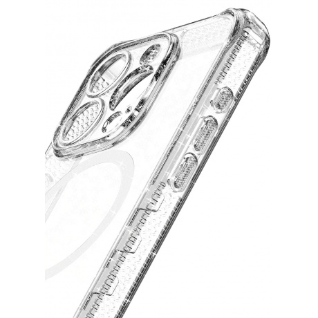 Чехол силиконовый ITSKINS SUPREME R SPARK MagSafe для iPhone 15 Pro, прозрачный - фото 2