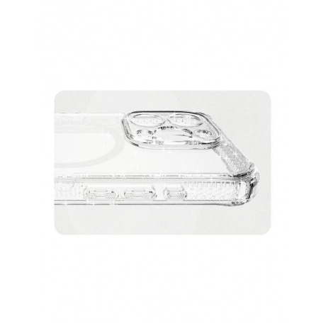 Чехол силиконовый ITSKINS SUPREME R SPARK MagSafe для iPhone 15 Pro, прозрачный - фото 9