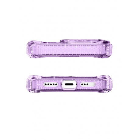 Чехол силиконовый ITSKINS SUPREME R SPARK MagSafe для iPhone 15 Pro, сиреневый - фото 6
