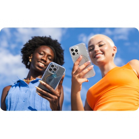 Чехол-накладка AVANA AURA Compatible with MagSafe для iPhone 15 Plus, прозр./золотой - фото 15