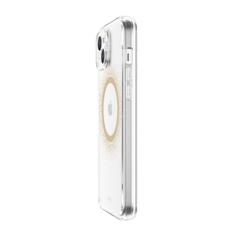 Чехол-накладка AVANA AURA Compatible with MagSafe для iPhone 15 Plus, прозр./золотой - фото 4