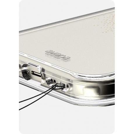 Чехол-накладка AVANA AURA Compatible with MagSafe для iPhone 15 Plus, прозр./золотой - фото 10