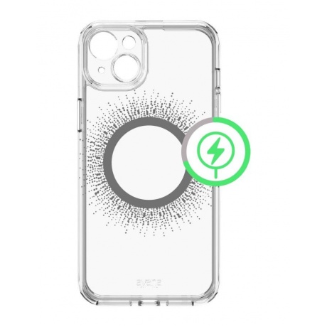 Чехол-накладка AVANA AURA Compatible with MagSafe для iPhone 15 Plus, прозр./черный - фото 1