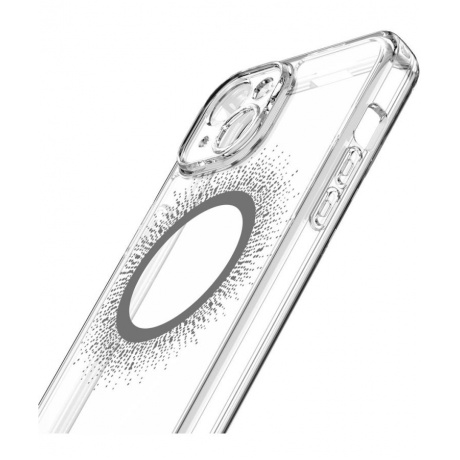 Чехол-накладка AVANA AURA Compatible with MagSafe для iPhone 15 Plus, прозр./черный - фото 2