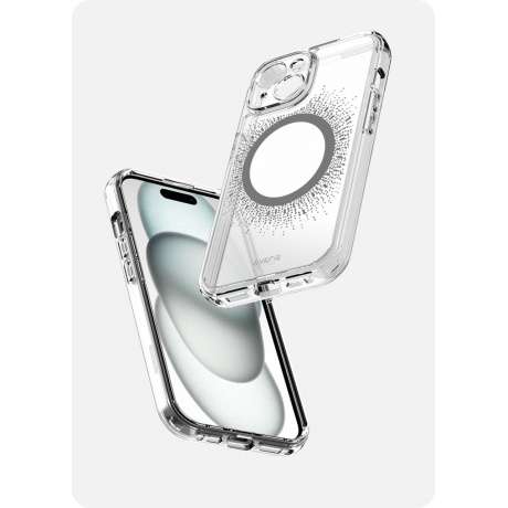 Чехол-накладка AVANA AURA Compatible with MagSafe для iPhone 15 Plus, прозр./черный - фото 8