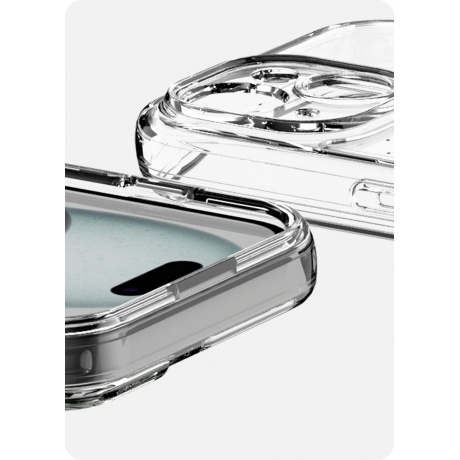 Чехол-накладка AVANA AURA Compatible with MagSafe для iPhone 15 Plus, прозр./черный - фото 9