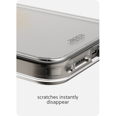 Чехол-накладка AVANA AURA Compatible with MagSafe для iPhone 15 Pro (6.1&quot;), прозрачный/золотой - фото 11