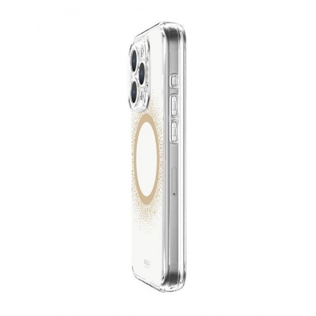 Чехол-накладка AVANA AURA Compatible with MagSafe для iPhone 15 Pro (6.1&quot;), прозрачный/золотой - фото 3