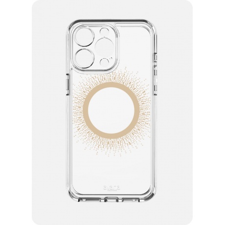 Чехол-накладка AVANA AURA Compatible with MagSafe для iPhone 15 Pro (6.1&quot;), прозрачный/золотой - фото 7