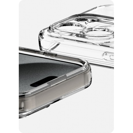 Чехол-накладка AVANA AURA Compatible with MagSafe для iPhone 15 Pro (6.1&quot;), прозрачный/золотой - фото 8