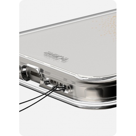 Чехол-накладка AVANA AURA Compatible with MagSafe для iPhone 15 Pro (6.1&quot;), прозрачный/золотой - фото 9