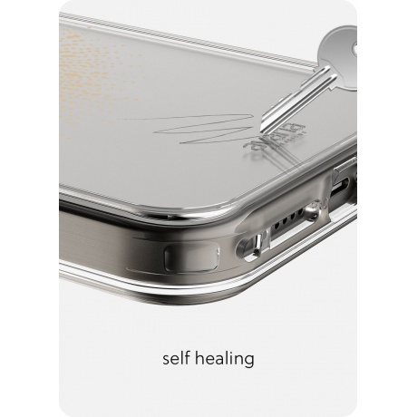 Чехол-накладка AVANA AURA Compatible with MagSafe для iPhone 15 Pro (6.1&quot;), прозрачный/золотой - фото 10