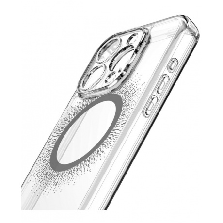 Чехол-накладка AVANA AURA Compatible with MagSafe для iPhone 15 Pro (6.1&quot;), прозрачный/черный - фото 2