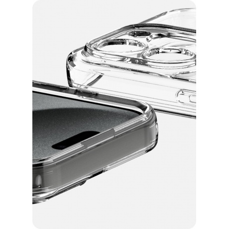 Чехол-накладка AVANA AURA Compatible with MagSafe для iPhone 15 Pro (6.1&quot;), прозрачный/черный - фото 12
