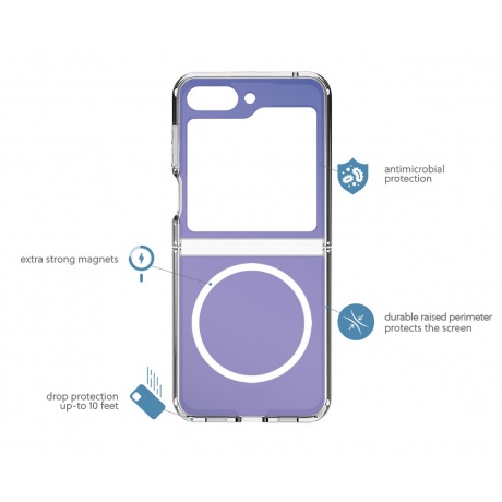 Чехол-накладка AVANA COSMIC Compatible with MagSafe для Samsung Galaxy Z Flip 5, фиолетовый - фото 11