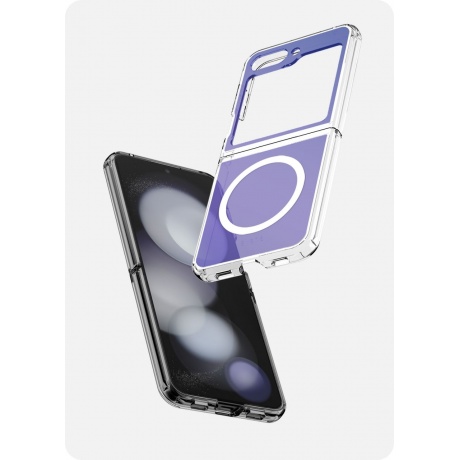 Чехол-накладка AVANA COSMIC Compatible with MagSafe для Samsung Galaxy Z Flip 5, фиолетовый - фото 5